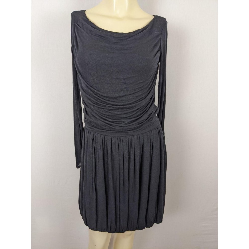 Leota blouson ruched comfortable black dress S